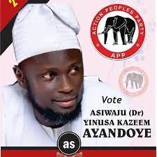 YINUSA KAZEEM AYANDOYE , Political Party - APP ( Action Peoples Party)